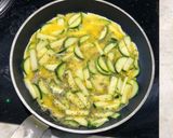 A picture of step 3 of 10 min zucchini scramble.