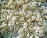 A picture of step 2 of Mungfali ki chikki.