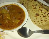 A picture of step 11 of Gatte ki sabji.