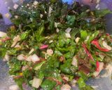 A picture of step 5 of Swiss Chard Fatayer/pies.