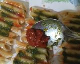 पास्ता पिज़्ज़ा (pasta pizza recipe in Hindi) रेसिपी चरण 5 फोटो