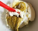 Foto del paso 2 de la receta: Quenelle de mascarpone y pistache con frutos rojos