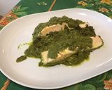 Une image de l'étape 9 de Pavés de saumon sauvage crème de fanes de radis, ail et curry.