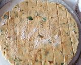A picture of step 3 of Makke ka lachha paratha.