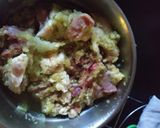 A picture of step 1 of Golbari kosha mutton.