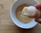 A picture of step 6 of Coffee cake mousse with yakult and honey glaze.