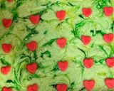 A picture of step 3 of Grinch fudge.