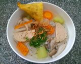 Hình bước làm 12 của món Bánh Canh Chay - Hoành Thánh Chiên
