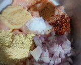 A picture of step 1 of Chicken seekh korma.