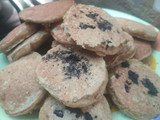 Mini panqueques de avena y galletas oreo
