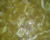 A picture of step 3 of Lebanese Makmoura or Rice with Cabbage.
