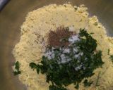 A picture of step 1 of Makki roti.