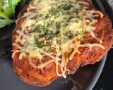 Une image de l'étape 8 de Escalopes de poulet gratinées à la bolognaise et à la mozzarella.