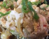 รูปขั้นตอนการทำที่ 14 ของ ข้าวญี่ปุ่นหน้ากุ้งเต้าหู้ผัดพริกเผา