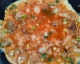 Gambar langkah 4 resipi Roti Paratha Telur & Udang.