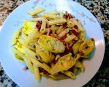 Foto del paso 4 de la receta Pasta con alcachofas y bacon