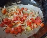 A picture of step 2 of Thotakura gravy(amaranth leaves).