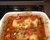 A picture of step 6 of Roasted cod with Mediterranean vegetables & roasted new potatoes.