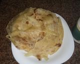 A picture of step 3 of Soft layered chapati #4weekchallange.