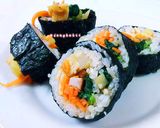 A picture of step 7 of Kimbap Korea - Korean Rice Rolls #3.