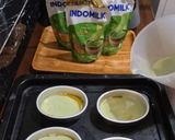 Foto langkah ke 4 dari resep Matcha Flan Cake.