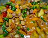 A picture of step 7 of Jackfruit seed mixed veg sabzi.