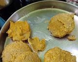 A picture of step 2 of Badhusha (sweet).
