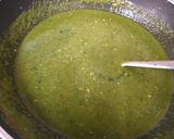 A picture of step 2 of Paneer spinach.