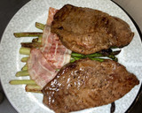 Foto del paso 6 de la receta: Espárragos grillados con tocino y Bife.