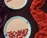 A picture of step 3 of Pink pomegranate custard.