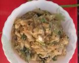 A picture of step 5 of Khandeshi wangyache bharit.