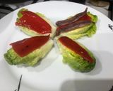 Foto del paso 2 de la receta: Cogollos de Tudela con anchoas y pimientos del piquillo con Vidalim