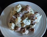 A picture of step 3 of Sig's simple leftover potato salad.