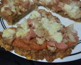 Foto del paso 10 de la receta: "Pizza"🍕de plátano🍌🥓🍗pintón🍕🧀🍅sin horno