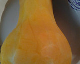 A picture of step 1 of Butternut squash with beef and onions.