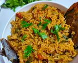 A picture of step 5 of Veg pulao.