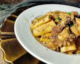Hình bước làm 7 của món Mì Rigatoni Bò Sốt Kem Nấm / Creamy Beef Mushroom Stroganoff Rigatoni 🇷🇺