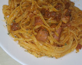 Foto del paso 9 de la receta: Tallarines con Salchichas, chorizo y jamón