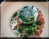 A picture of step 1 of Trout Tortelli with Mint, Parsley, and Lemon Liquid Pesto.