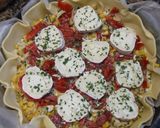 Foto del paso 3 de la receta: Tarta de pollo y maíz con queso de cabra
