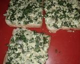 A picture of step 2 of Paneer palak toast.