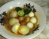 Foto langkah ke 6 dari resep Cilok Kuah Goang Isi Abon & Telur Puyuh.
