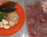 Foto langkah ke 1 dari resep Dendeng balado campur kentang dan jengkol.