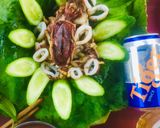 Hình bước làm 2 của món Mực lá chiên giòn