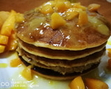 A picture of step 10 of Mango pancake with mango sauce.