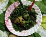 A picture of step 3 of Palak aloo ki sabzi.