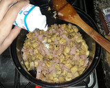Foto del paso 5 de la receta: Pasta con salsa de champiñones, pollo, jamón y crema 😍