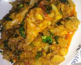A picture of step 9 of Gobhi chicken.