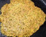 A picture of step 6 of Moong thaalipeeth.