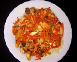 A picture of step 9 of Afghani pulao.